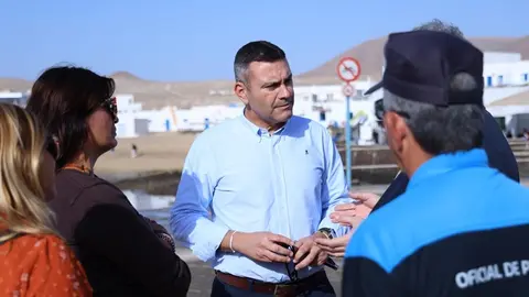 Visita del Presidente a La Graciosa.