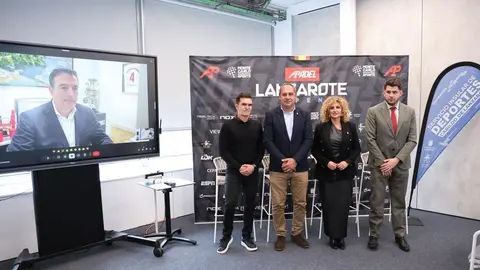 Imagen de la presentación de la importante prueba este miércoles por la mañana en Arrecife