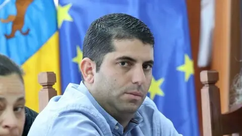 Benjamín Perdomo durante un pleno del Cabildo