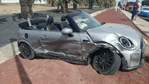 Así quedó el turismo implicado en el choque