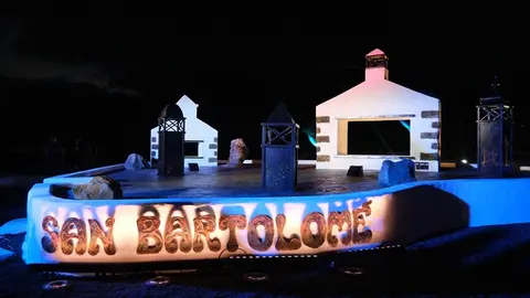 Detalle conjunto escultórico de San Bartolomé.