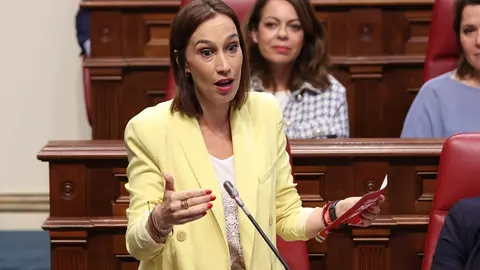 Nira Fierro en el Parlamento de Canarias.