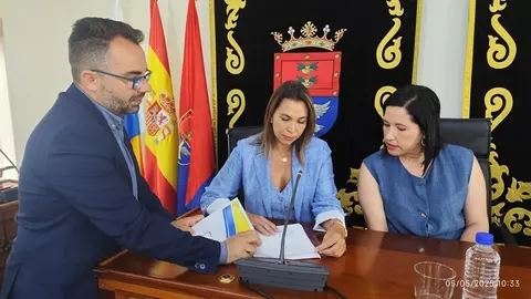 Echedey Eugenio, Maite Corujo y Abigail González .