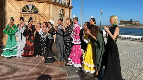 Imagen del alcalde de Arrecife en uno de los actos que se organizaron durante la Feria de Abril.