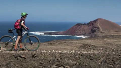 Participante de una prueba deportiva en Lanzarote.