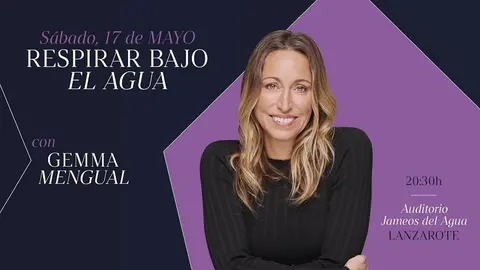 Cartel promocional de Gemma Mengual en los Jameos del Agua.