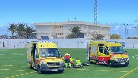 Momento de la intervención del personal del SUC difundida en las redes sociales