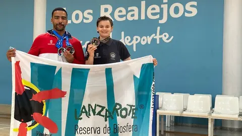 Karatekas del Club PoliArrecife.