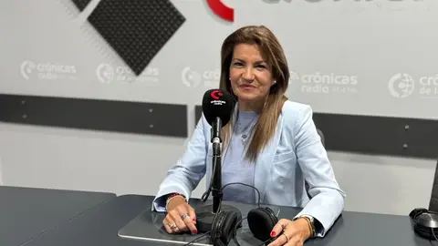 María Jesús Tovar este viernes en el estudio de Crónicas Radio