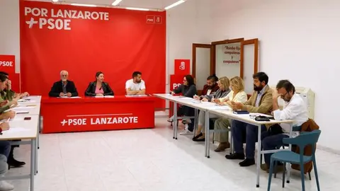 Imagen de un encuentro de la Comisión Ejecutiva Insular del PSOE en Lanzarote
