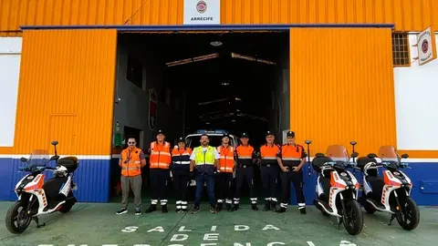 El concejal de Seguridad y Emergencias de Arrecife, Kevin Cortés, en la sede de  Protección Civil de Arrecife