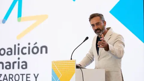 Pedro San Ginés en el día que tomó posesión de su cargo como secretario general de CC en Lanzarote