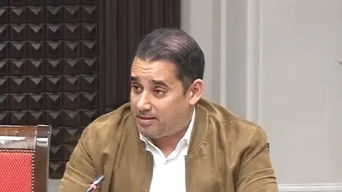 Yoné Caraballo en la comisión de transición ecológica del viernes 7 de marzo 2025