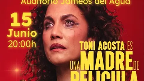Cartel promocional de la actuación de la actriz y humorista Toni Acosta.