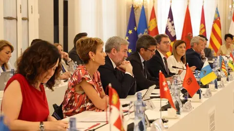 Fernando Clavijo este viernes durante el encuentro.