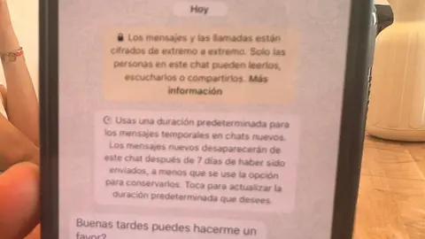 Imagen de uno de los mensajes recibidos.