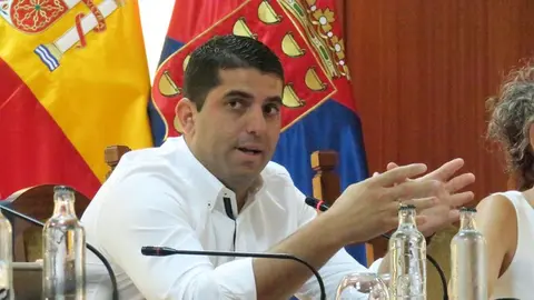 Benjamín Perdomo en el último pleno del Cabildo