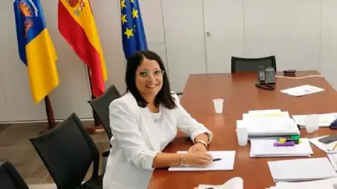 Karina Centeno en una imagen de archivo de cuando era concejal en Yaiza. 
