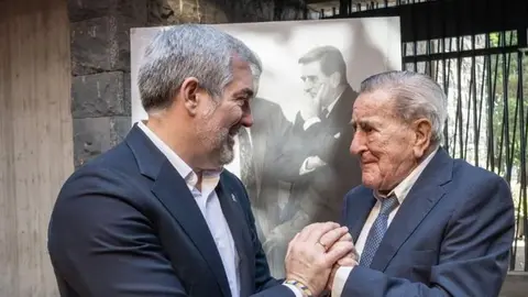 Fernando Clavijo con Manuel Hermoso.