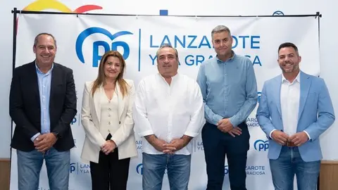 Imagen de los cinco consejeros que tiene el PP en el Cabildo de Lanzarote