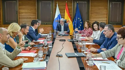 Imagen del encuentro del Consejo de Gobierno de Canarias celebrado este lunes.