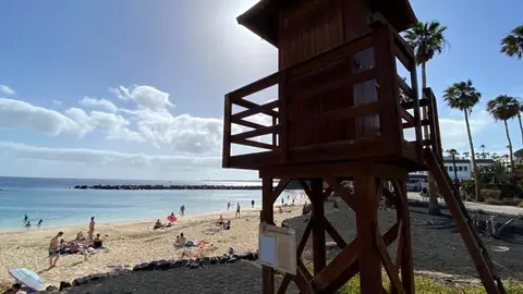 Puesto de socorrismo en Playa Flamingo.