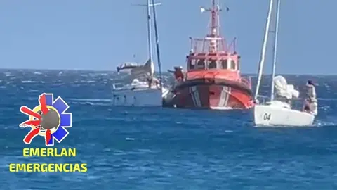 Imagen del rescate por parte de EMERLAN.