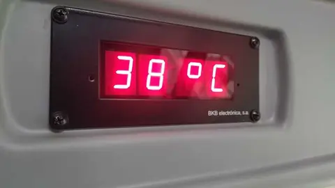 Temperatura dentro de la guagua de la capital.