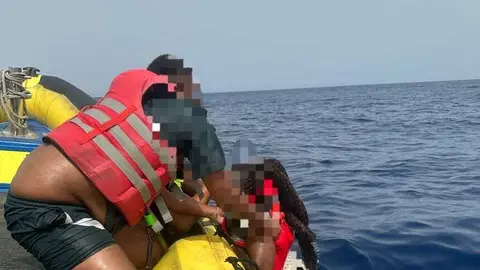 Imagen de uno de los rescates realizados por EMERLAN.