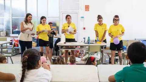 Maite Corujo en la clausura de los campamentos conciliadores verano 2025.