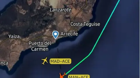 Imagen de la descripción del vuelo en la infografía del perfil de los controladores áreos. 