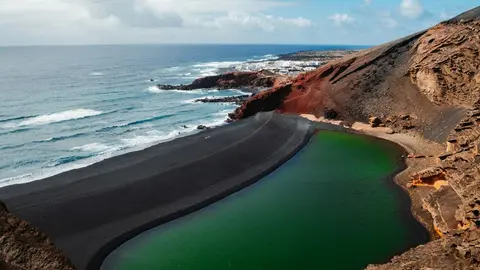 Imagen del Charco de Los Clicos, en el sur de Lanzarote.