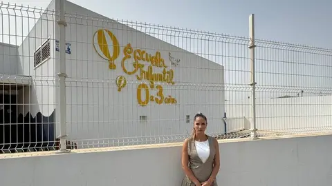 Sheila Guillén en una Escuela Infantil de Arrecife
