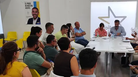 Imagen del encuentro de la nueva Ejecutiva insular de CC presidido por Pedro San Ginés.