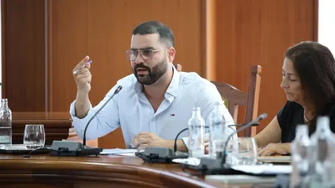 Jesús Machín en el Cabildo de Lanzarote.