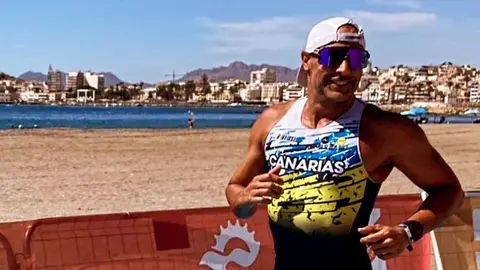 Lionel Morales en la prueba de carrera en Murcia