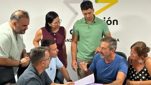 Pedro San Ginés junto al resto de sus compañeros de CC.