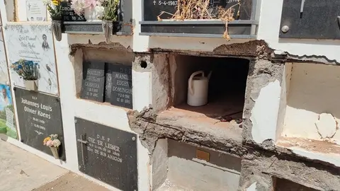 Nichos del cementerio.