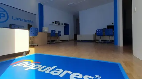 Imagen del interior de la sede del PP de Lanzarote