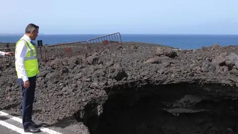 Oswaldo Betancort en el socavón, año 2023.