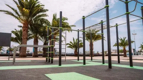 Imagen de un parque de calistenia en Arrecife.