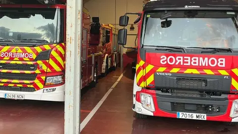 Imagen de los bomberos tras terminar el servicio