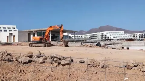 Imagen de archivo de unas obras de un hotel en Playa Blanca.