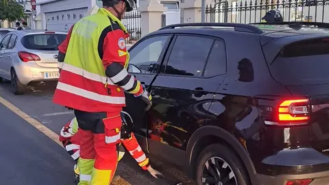 Momento en el que iniciaron su actuación los bomberos.