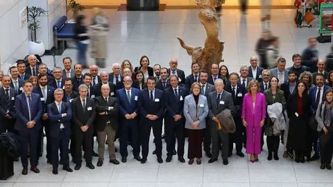Imagen de la expedición empresarial en Bruselas.