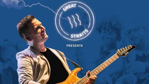 Cartel promocional del tributo as Dire Straits.