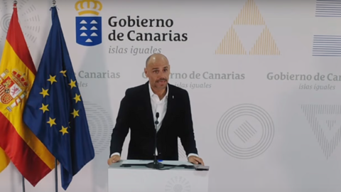 Alfonso Cabello en una comparecencia ante los medios de comunicación.