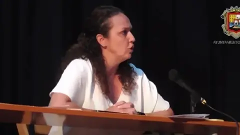 Begoña Hernández en un pleno anterior. 
