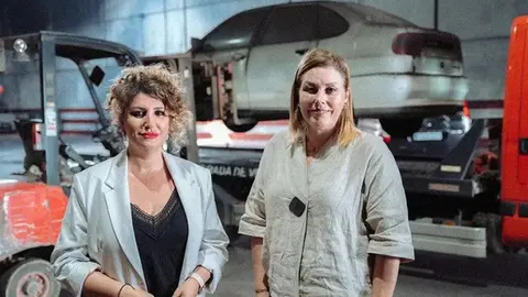 Eli Merino en una imagen de archivo con la presidenta del PP en Lanzarote, Astrid Pérez. 