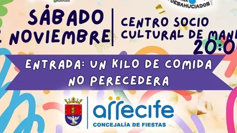 Cartel promocional de la gala benéfica.